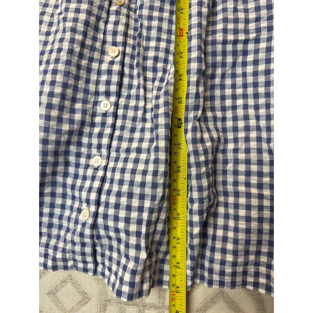 Madewell Patchwork Gingham Button Front Tiered Mi… - image 8